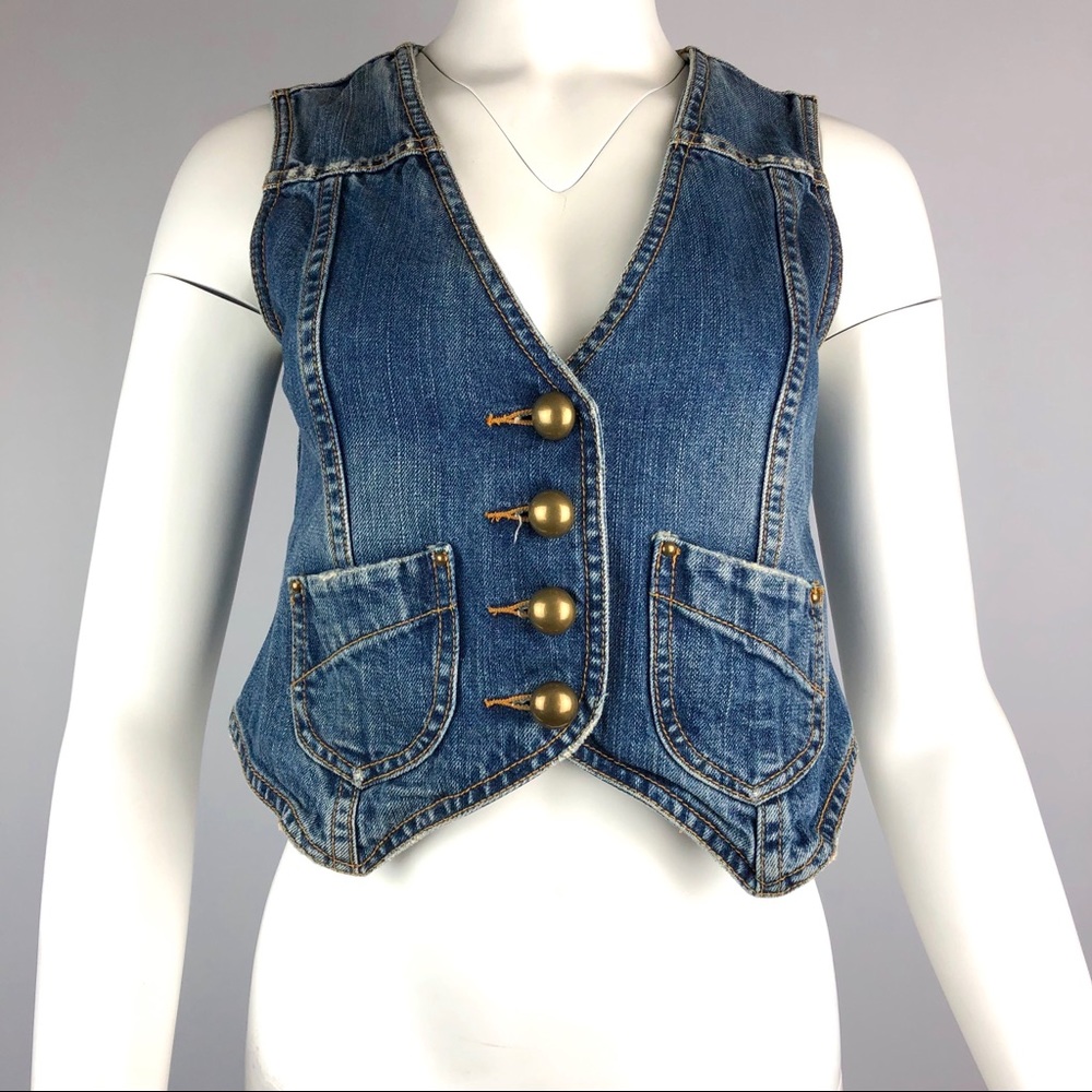 Old Navy Women’s Blue Denim Vest S